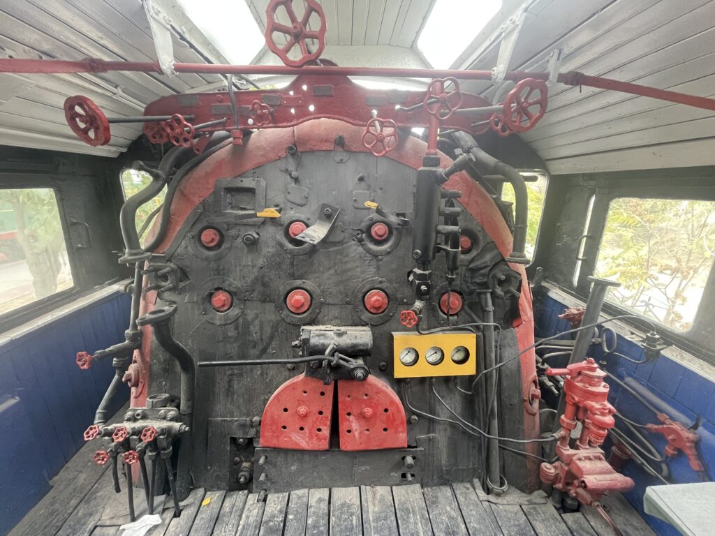 Inside a Soviet locomotive