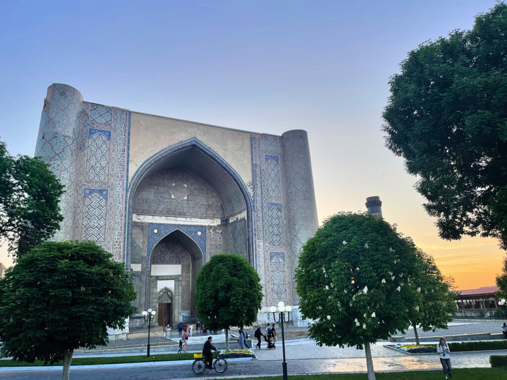 Bibi-Khanym Mosque at sunset