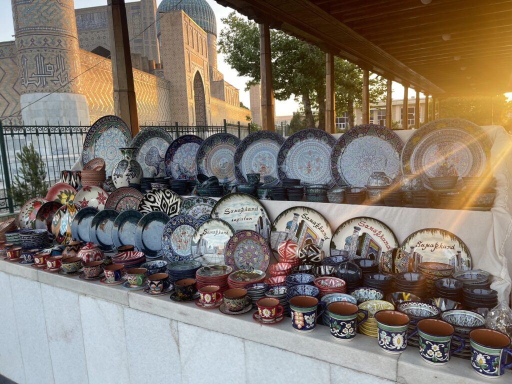 Ceramic stall at Siyab Bazaar